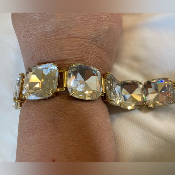 Kate Spade Large Brilliant Square Crystals Bling Bracelet - Picture 10 of 13